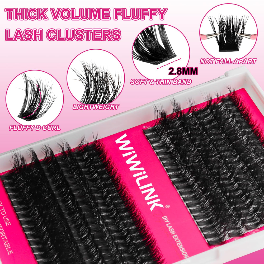 WiWiLINK volume cluster lashes kit adds fullness without heaviness
