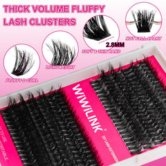 WiWiLINK volume cluster lashes kit adds fullness without heaviness