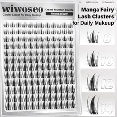 Wiwoseo D-curl manga lashes boost natural lash drama for daily wear