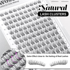 wiwoseo versatile daily-use lash clusters for different eye shapes.