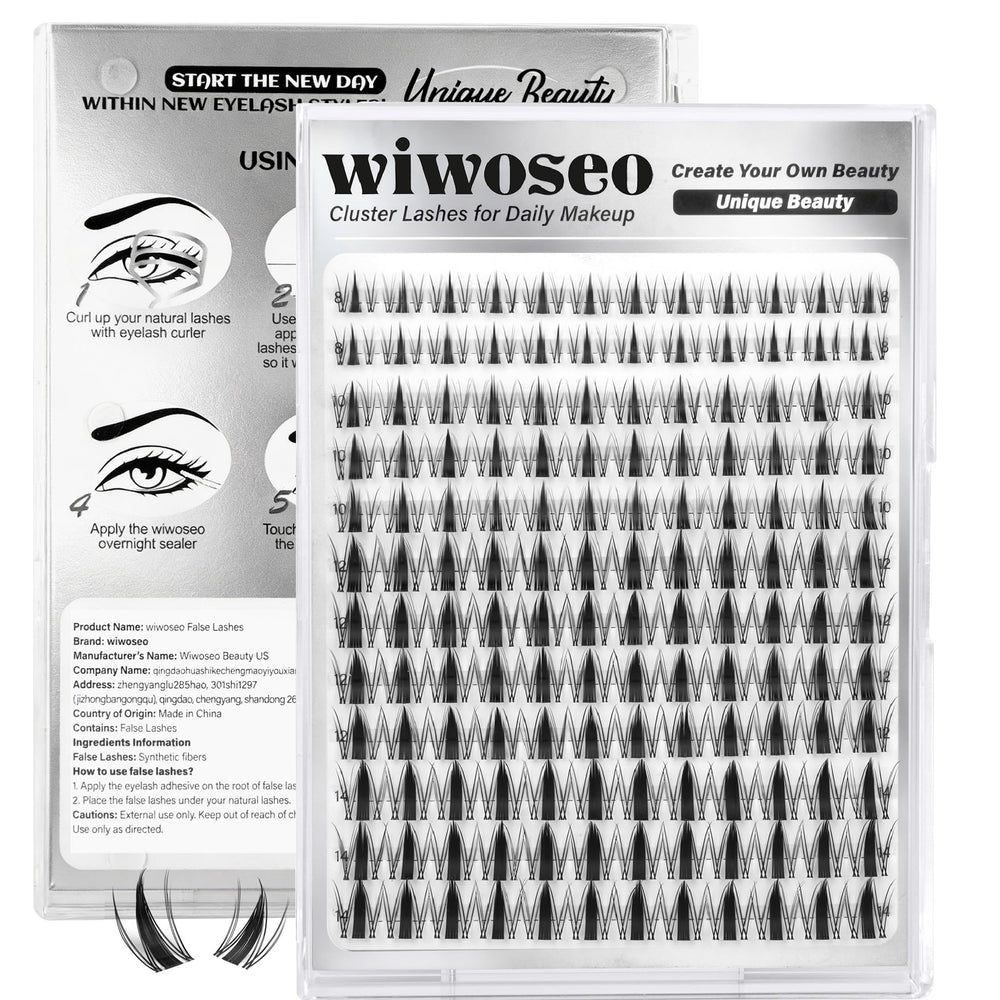 Wiwoseo manga lash clusters 8-14mm offer versatile length options for eye looks