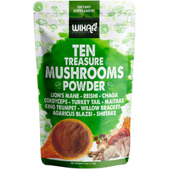 Wixar Naturals Ten Treasure Mushrooms powder jar front