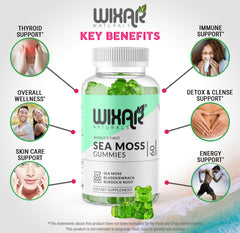 Ingredients list including Irish Sea Moss, Bladderwrack and Burdock