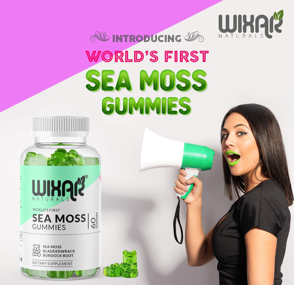 Nutritional facts label of Wixar Naturals Sea Moss Gummies
