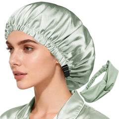 WJing Yi Jia satin bonnet duo pack close-up shows premium texture for smooth hair