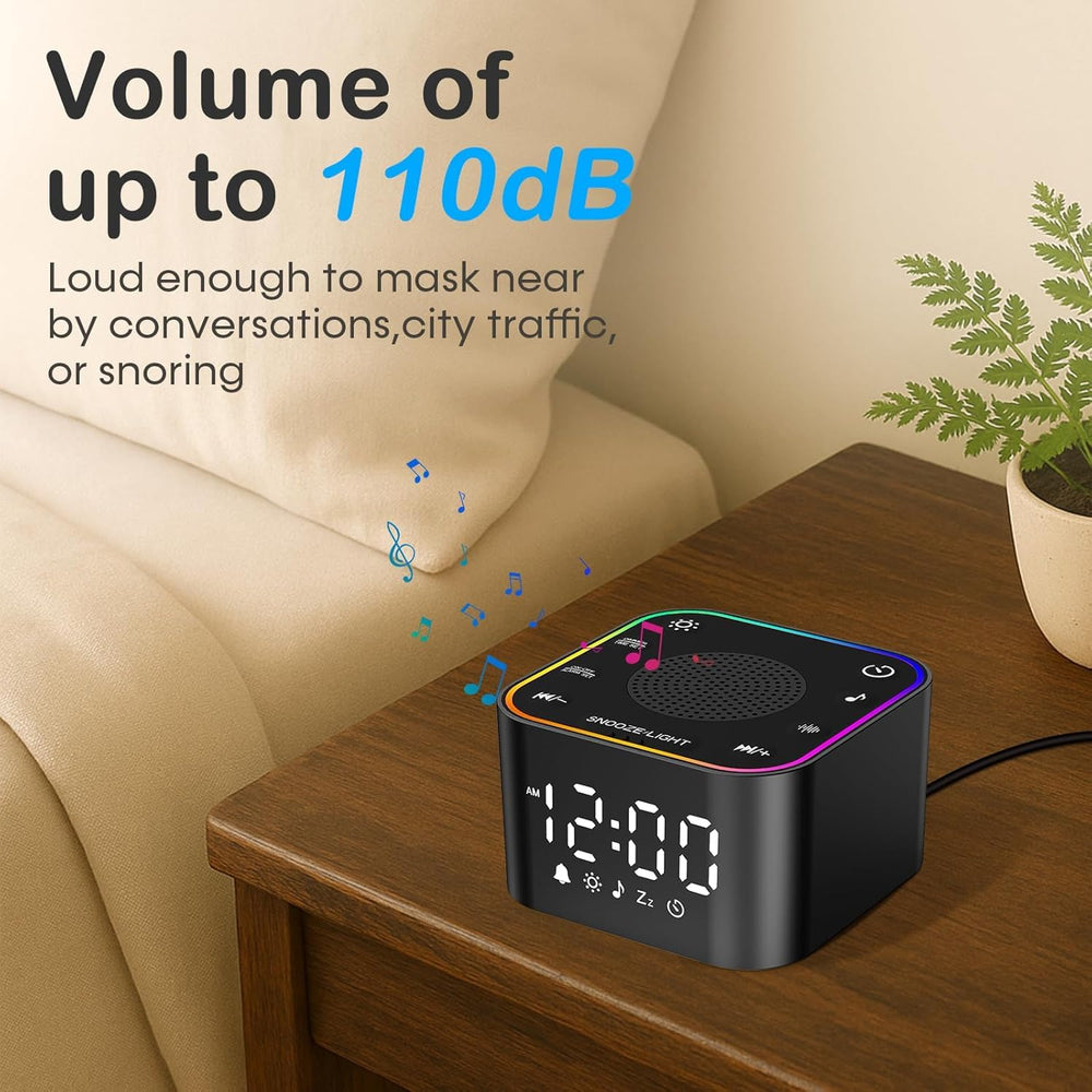 Wkzay Sound Machine Alarm Clock controls close-up demonstrates quick, easy daily setup