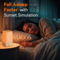 Wkzay Sunrise Alarm Clock brightness control close-up for night reading