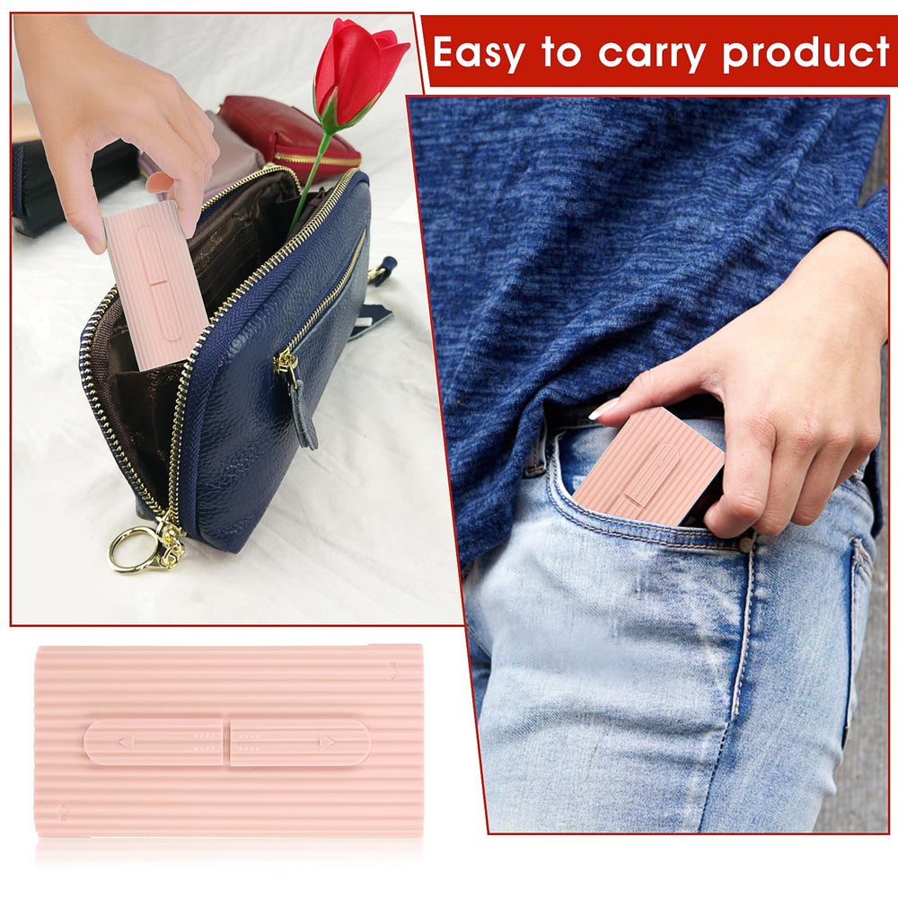 Portable dental floss case in pocket size