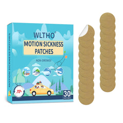 WLTHO motion sickness patch behind ear for quick, non-drowsy travel relief.