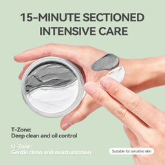 WNP Duo Cleansing Clay Mask on the face demonstrates easy at-home spa cleansing.