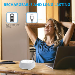 Wobrikosee portable design side view highlights palm-sized device for office or travel privacy.