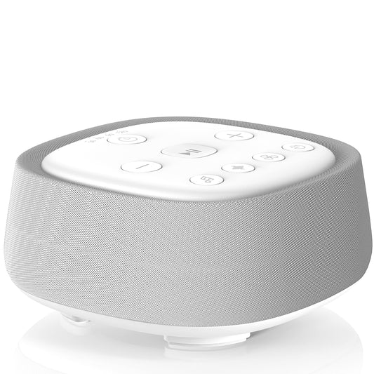 Wobrikosee front view shows compact travel-ready white noise machine for on-the-go sleep.