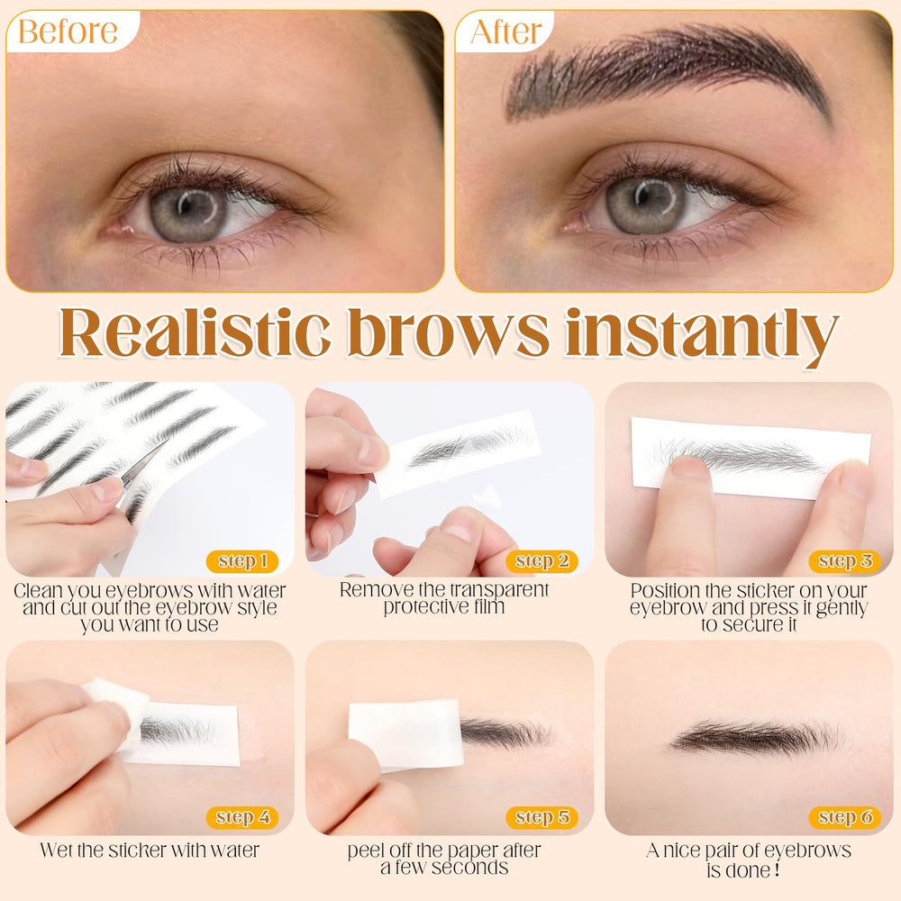 Wodelanle brow sticker application guide and tips.