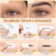 Wodelanle brow sticker application guide and tips.