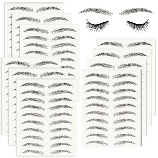 Wodelanle eyebrow sticker pack shows 20 sheets for natural-looking brows.