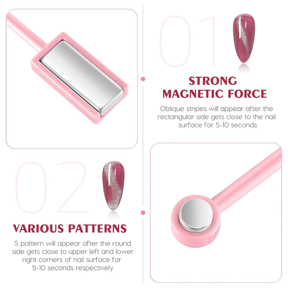 WOKOTO cat eye magnet pink set portable case keeps tools organized