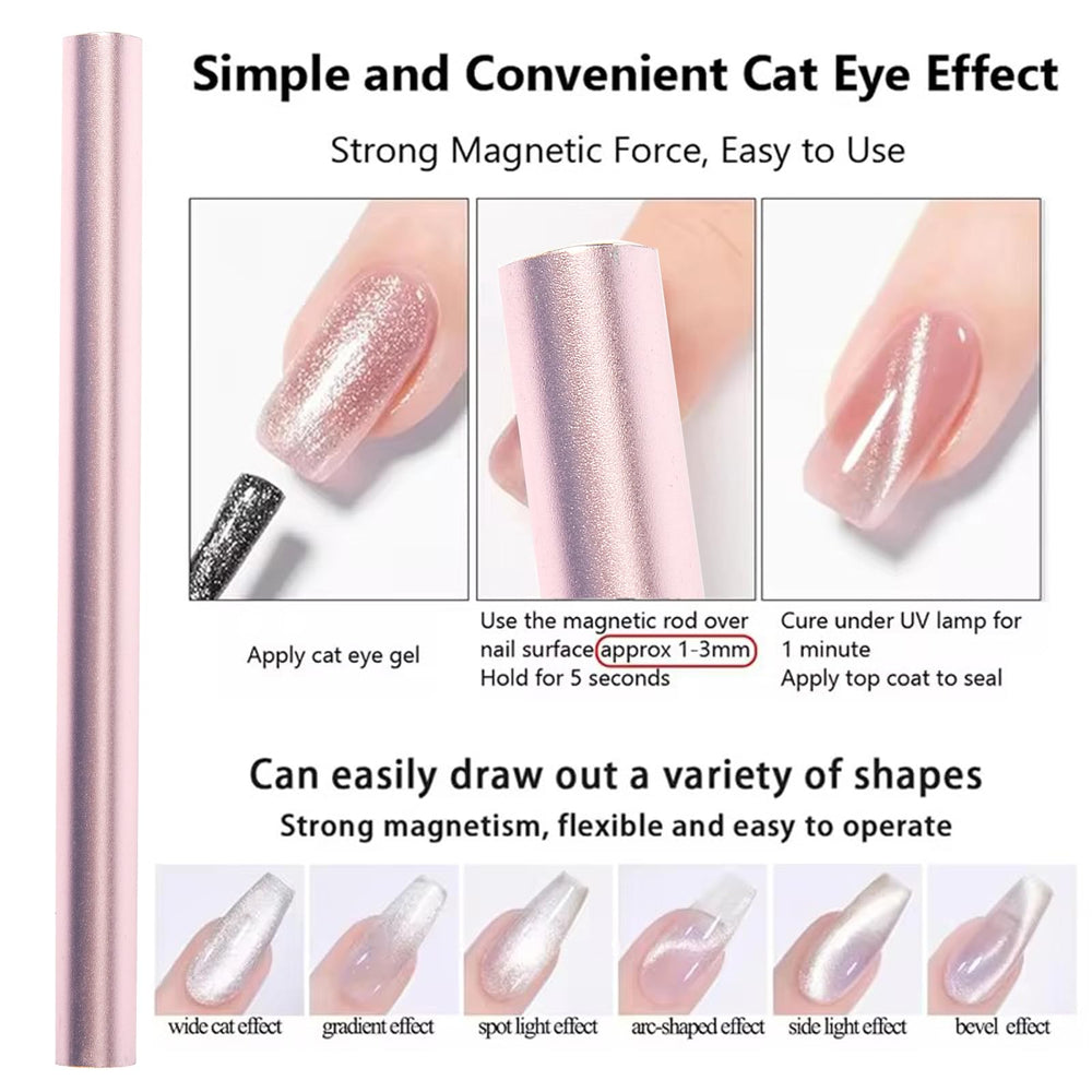 WOKOTO cat eye magnet pink set wands provide precise magnet positioning for stunning results