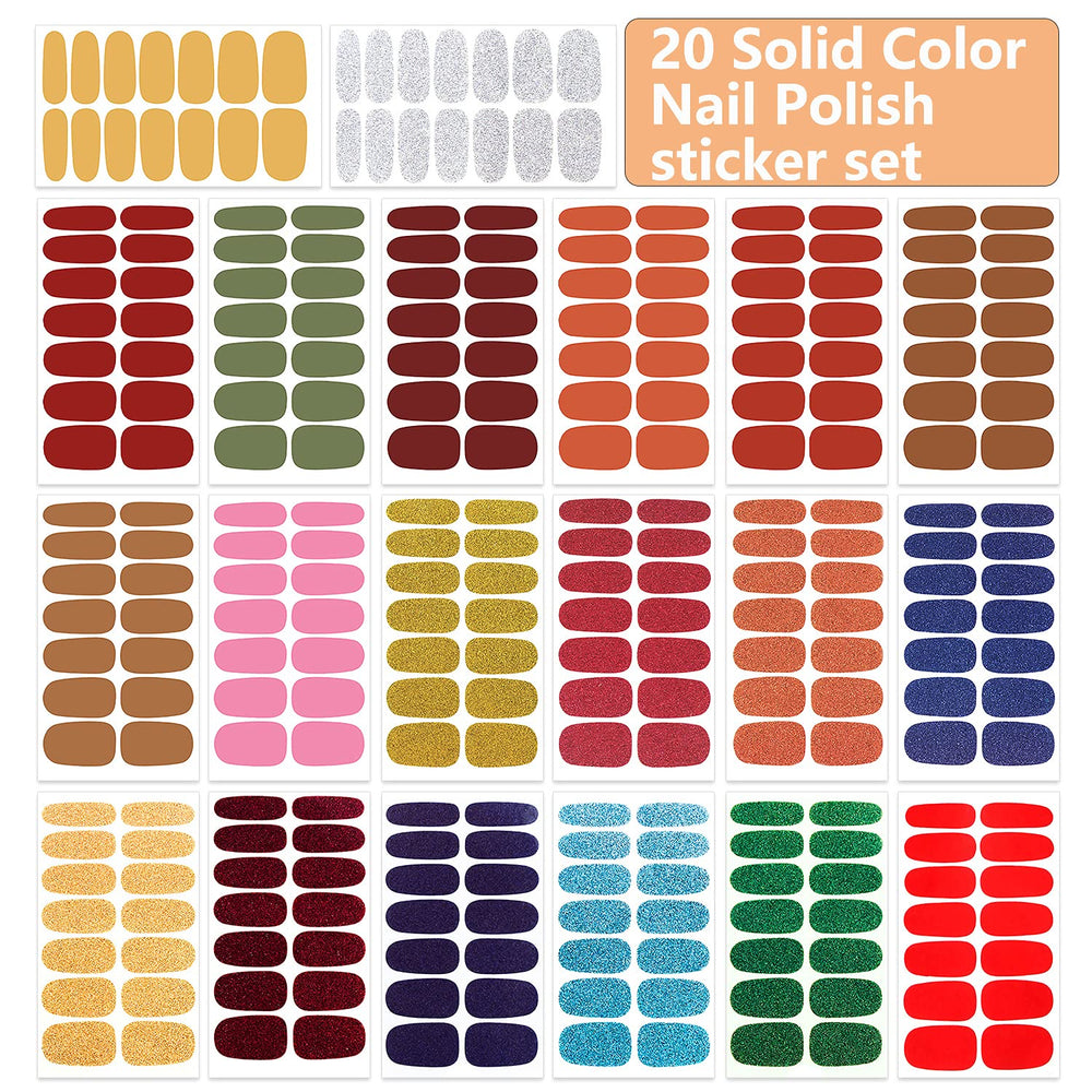 WOKOTO full-wrap nail sticker on nail sample for easy application