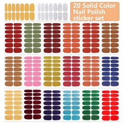 WOKOTO full-wrap nail sticker on nail sample for easy application
