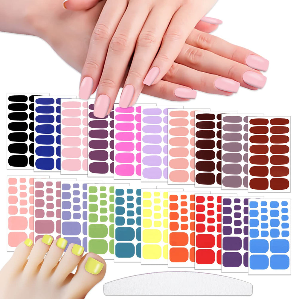WOKOTO solid color nail stickers box offers quick, salon-like nails at home.