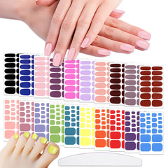 WOKOTO solid color nail stickers box offers quick, salon-like nails at home.