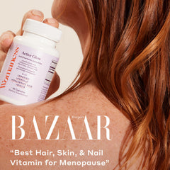 Womaness Active Glow daily supplement supports beauty from within.