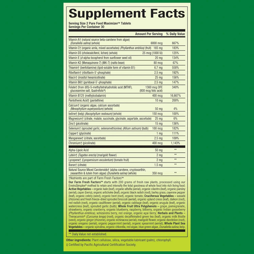 Label for women's 50+ multivitamin product