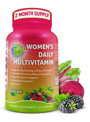 Hero image showing Women's Daily Multivitamin with Iron vegan capsules