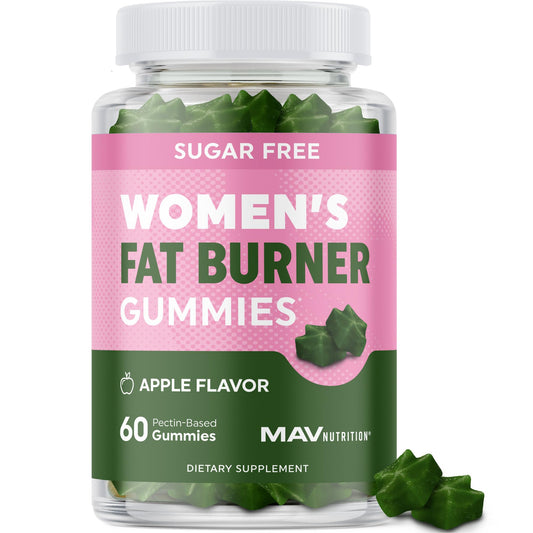 Bottle of Women’s Fat Burner Gummies Apple Flavor – 60 Count
