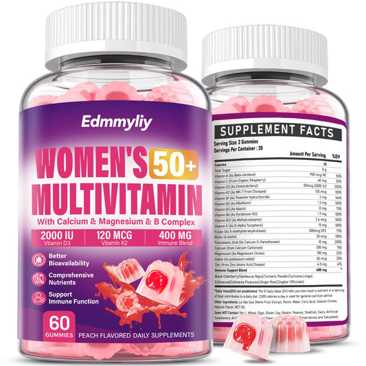 Hero shot of Womens Multivitamin Gummy 50 and Over bottle
