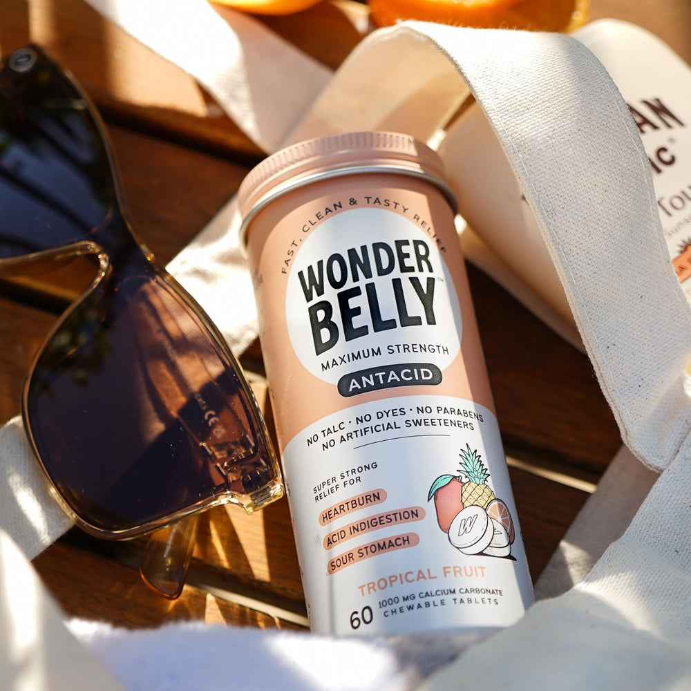 Wonderbelly Antacid no artificial dyes emphasized in labeling