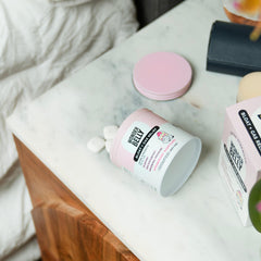 Wonderbelly Bloat + Gas Relief recyclable bottle in a clean pantry setting.