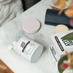 Wonderbelly packaging shows recyclable bottle, aligning with sustainable materials and eco-conscious choices.