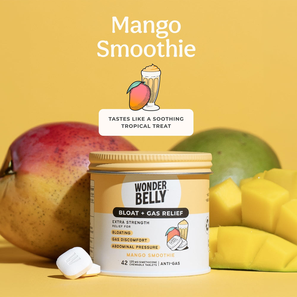 Wonderbelly no dyes or talc—vegan formula for clean relief