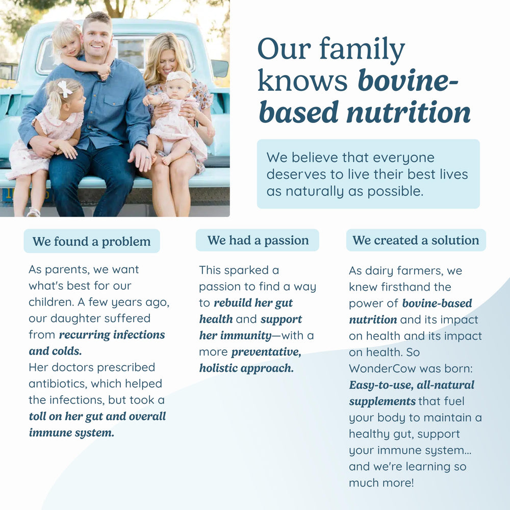 Grass-fed, USA-sourced collagen and colostrum ingredients