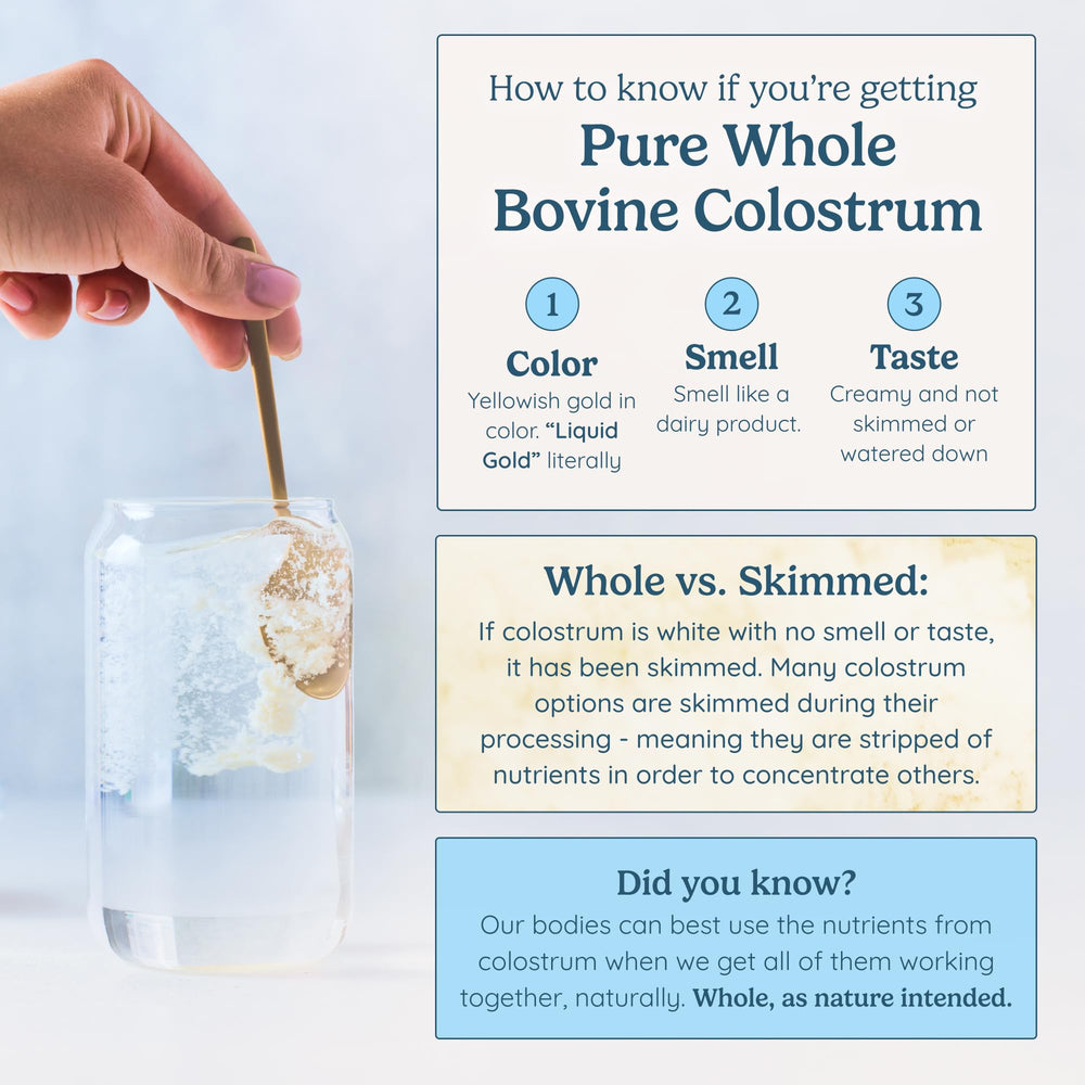 WonderCow colostrum shake-ready mix blends smoothly into beverages.