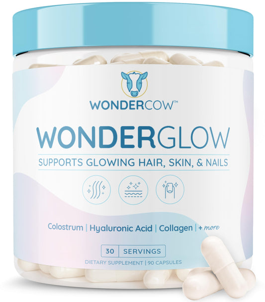 WONDERCOW WonderGlow hair skin nails vitamins bottle