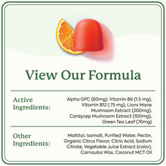 Brain health benefits infographic for WonderFocus gummies