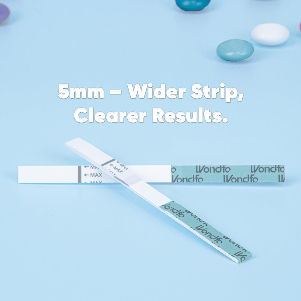 Test strip showing lines for LH levels
