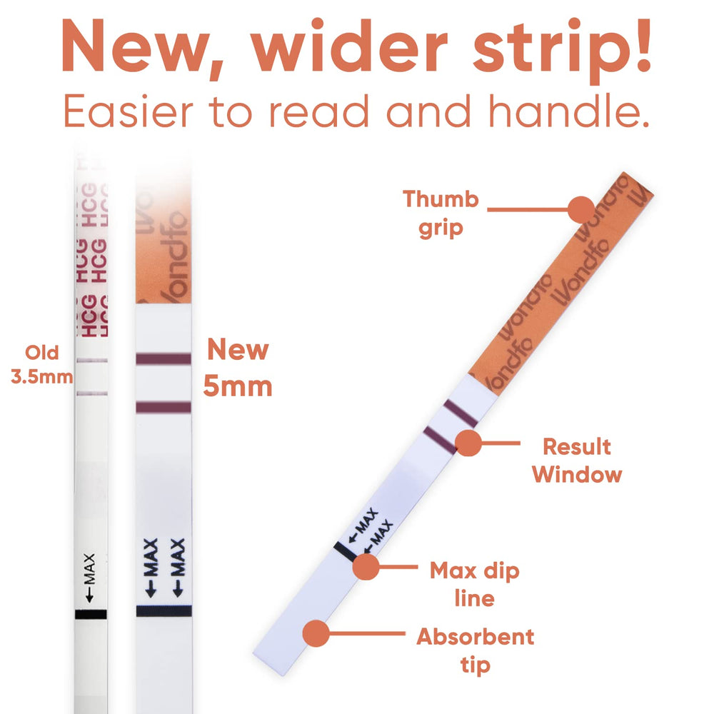 Wondfo wider 5 mm test strip for easier readability