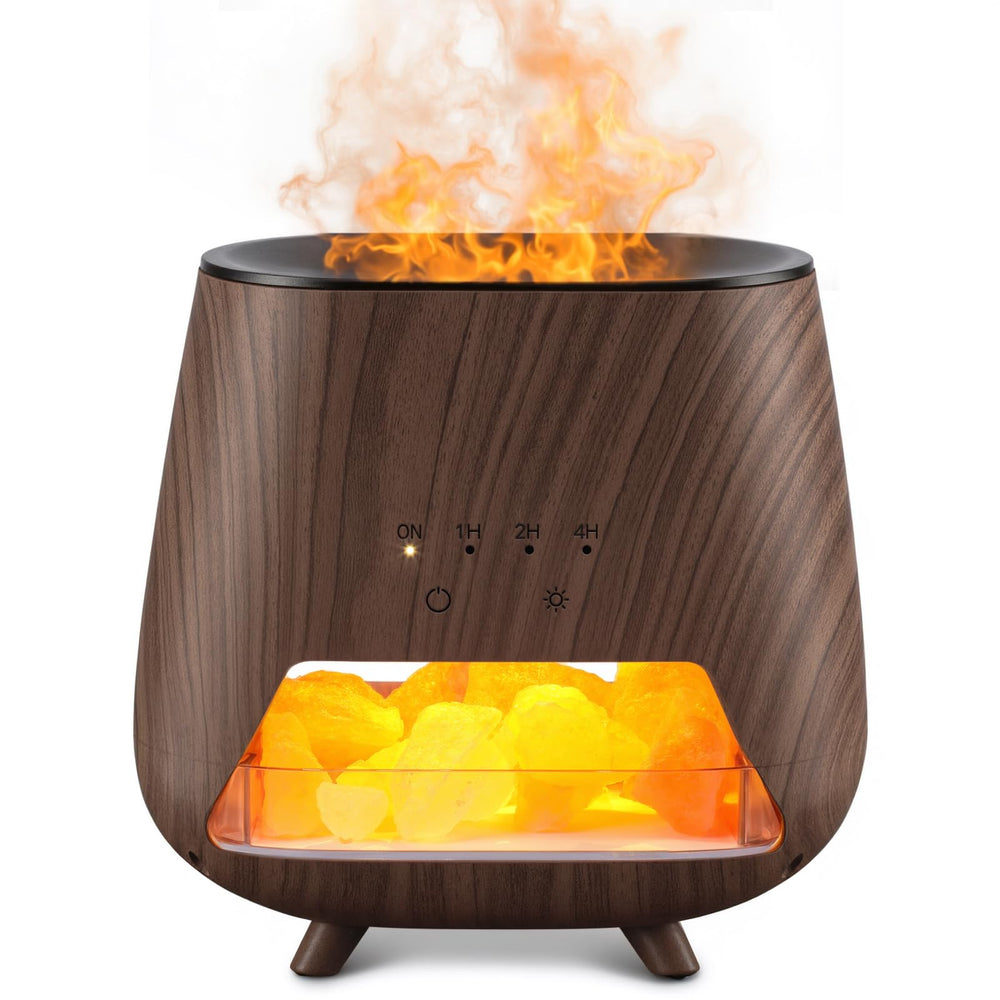 Wood grain diffuser in black finish, front view