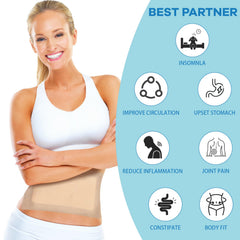 WOOWME belly-application patch secures around the abdomen for steady oil contact.