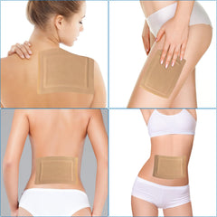 Portable castor oil pack wrap in use during activity