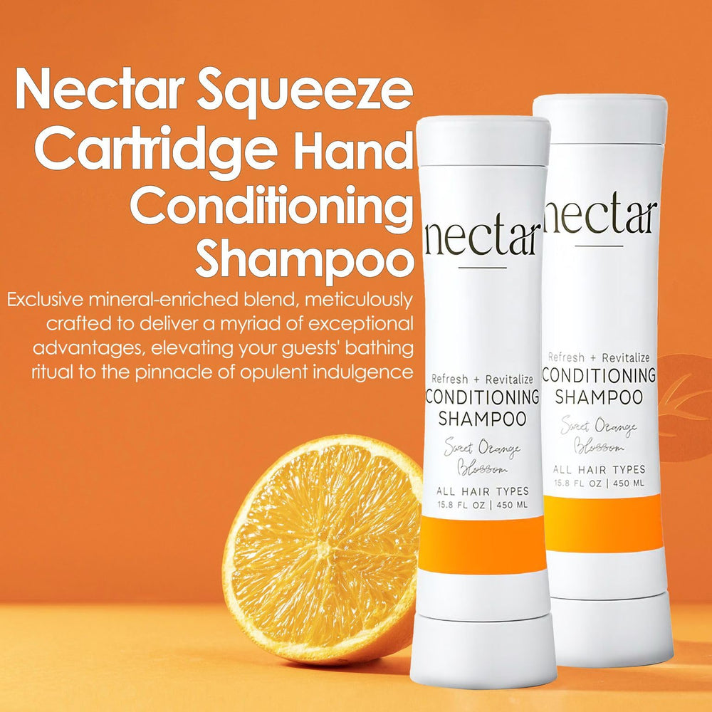 World Amenities Nectar Squeeze packaging highlights natural ingredients and fragrance.
