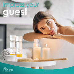 World Amenities Nectar Squeeze packaging showing hotel-grade conditioner