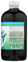 Product packaging and bottle for World Organic Liquid Chlorophyll Mint