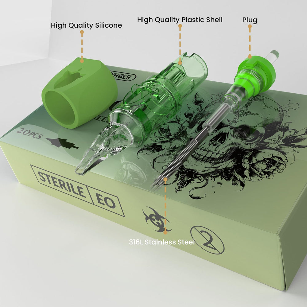Wormhole Tattoo compatible with standard tattoo machines for versatility.