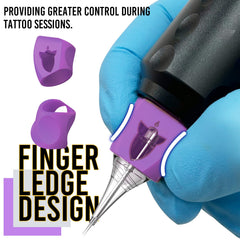 Wormhole Tattoo elastic rubber plug prevents backflow for cleaner work.