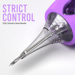 Wormhole Tattoo 1201RL cartridge close-up reveals edge design that catches more ink.