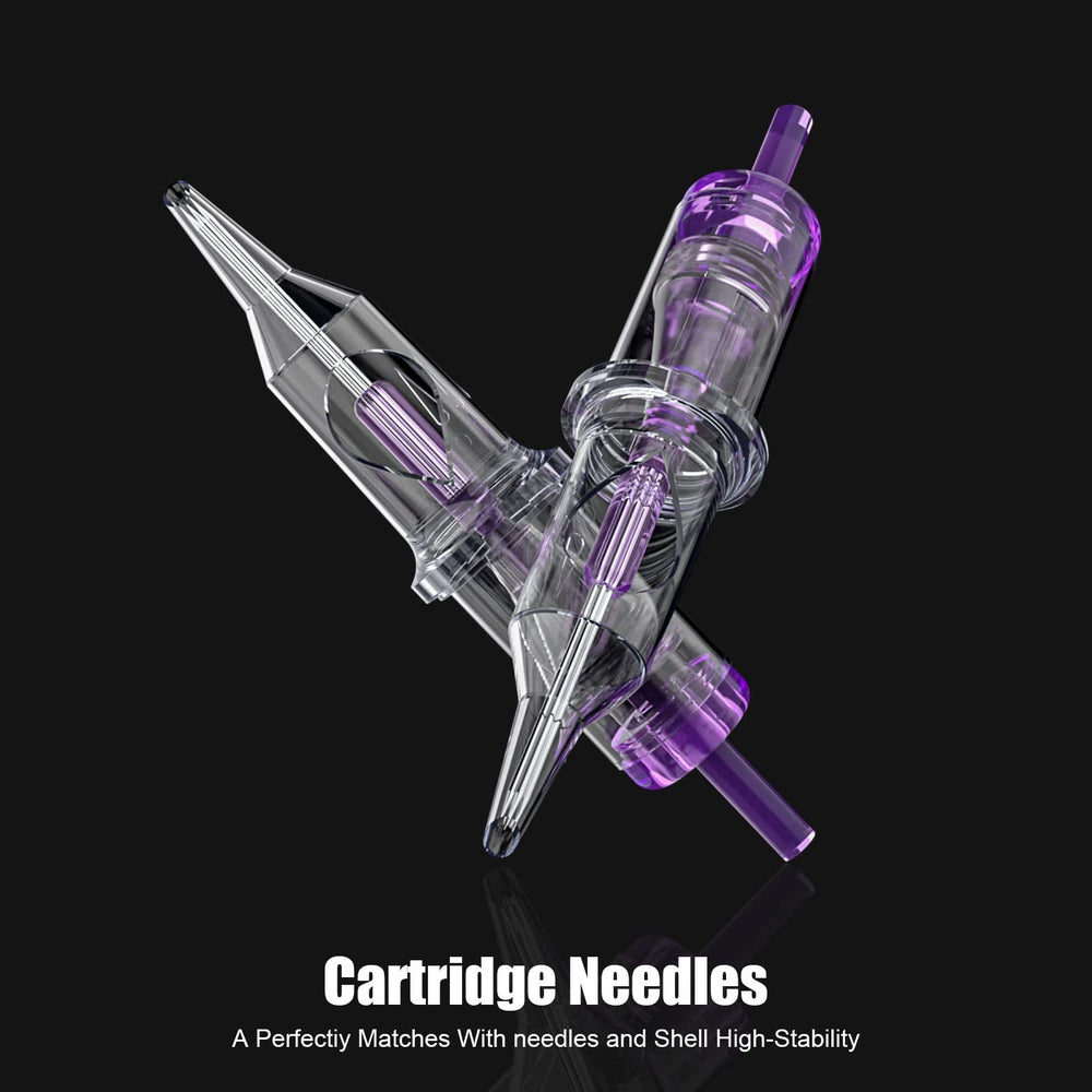 Transparent cartridge body showing needle action for precise shading